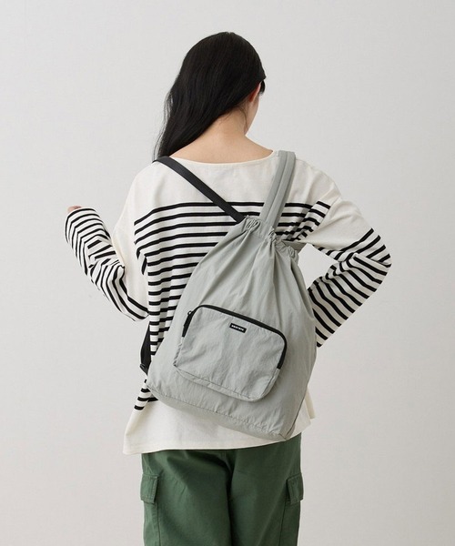 ROOTOTE（ルートート）の「ルートート / SN.セオルーdelta.パッカブル-B（バックパック/リュック・レディース・ブラック/グリーン/コーラルピンク/クリーム/グレー・FREE）」の3枚目の写真