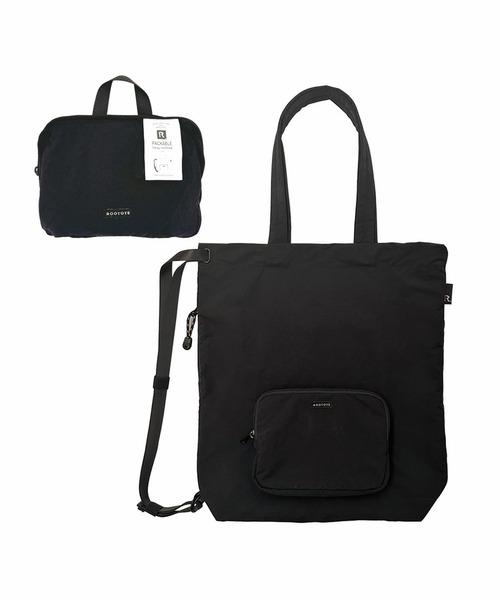 ROOTOTE（ルートート）の「ルートート / SN.セオルーdelta.パッカブル-B（バックパック/リュック・レディース・ブラック/グリーン/コーラルピンク/クリーム/グレー・FREE）」の2枚目の写真