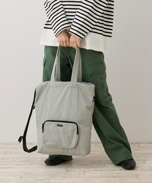 ROOTOTE（ルートート）の「ルートート / SN.セオルーdelta.パッカブル-B（バックパック/リュック・レディース・ブラック/グリーン/コーラルピンク/クリーム/グレー・FREE）」の7枚目の写真