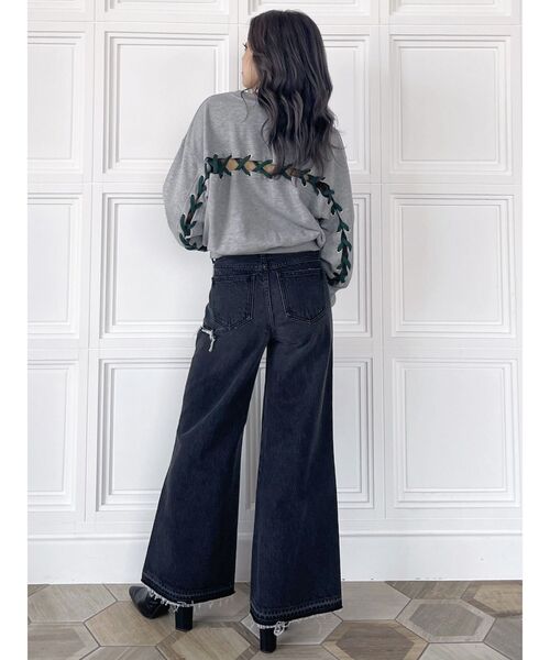 GYDA（ジェイダ）の「ハイウエストレースデザインフレアデニムパンツ（デニムパンツ・レディース・ブラック/ブルー・SMALL/MEDIUM）」の22枚目の写真