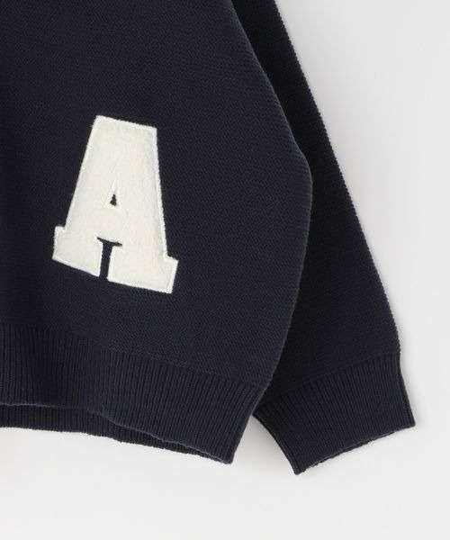 LOWRYS FARM（ローリーズファーム）の「レタードカーディガン　143655（カーディガン/ボレロ・キッズ・ネイビー/グリーン/レッド・150cm/140cm/130cm/120cm/110cm）」の6枚目の写真