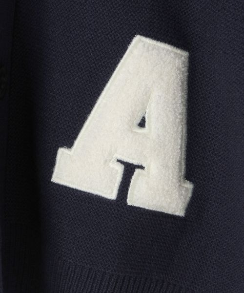 LOWRYS FARM（ローリーズファーム）の「レタードカーディガン　143655（カーディガン/ボレロ・キッズ・ネイビー/グリーン/レッド・150cm/140cm/130cm/120cm/110cm）」の9枚目の写真