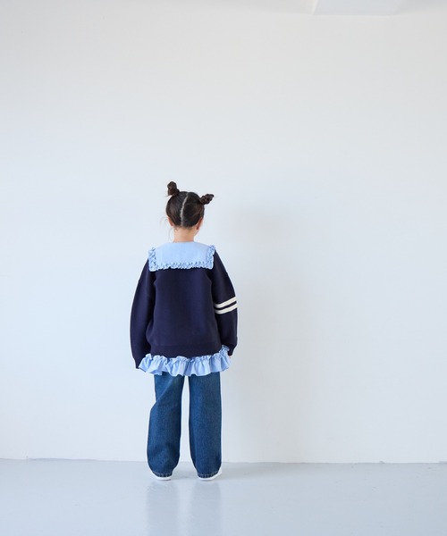 LOWRYS FARM（ローリーズファーム）の「レタードカーディガン　143655（カーディガン/ボレロ・キッズ・ネイビー/グリーン/レッド・150cm/140cm/130cm/120cm/110cm）」の16枚目の写真