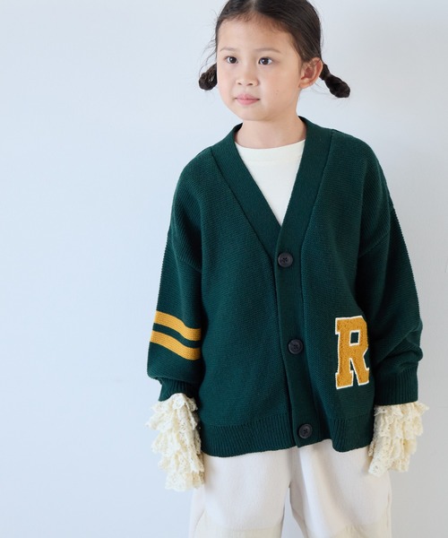 LOWRYS FARM（ローリーズファーム）の「レタードカーディガン　143655（カーディガン/ボレロ・キッズ・ネイビー/グリーン/レッド・150cm/140cm/130cm/120cm/110cm）」の14枚目の写真