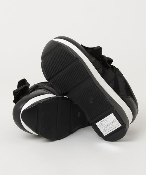 YOSUKE(ヨースケ)の「ヨースケYOSUKEウィメンズ厚底ダブルリボンスニーカー4450032(スニーカー・レディース・ホワイト系その他2/ブラック系その他2/ホワイト系その他3/ブラック×グリーン/シルバー/グレー/シャンパン・S/M/L/LL)」の9枚目の写真