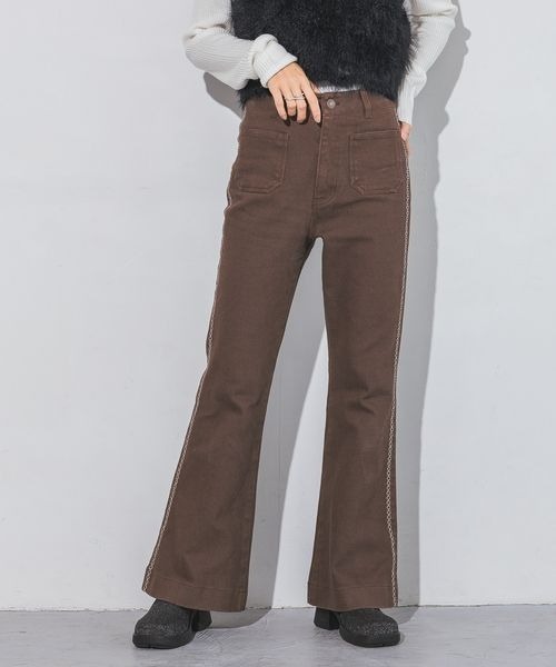 JEANASIS（ジーナシス）の「クロスシシュウフレアパンツ/150645