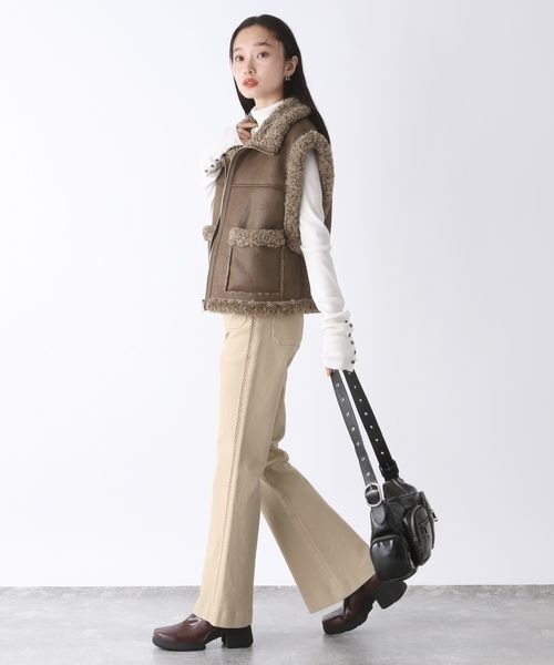 JEANASIS（ジーナシス）の「クロスシシュウフレアパンツ/150645