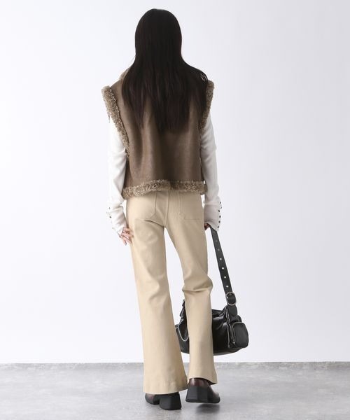 JEANASIS（ジーナシス）の「クロスシシュウフレアパンツ/150645