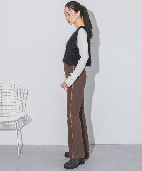 JEANASIS（ジーナシス）の「クロスシシュウフレアパンツ/150645