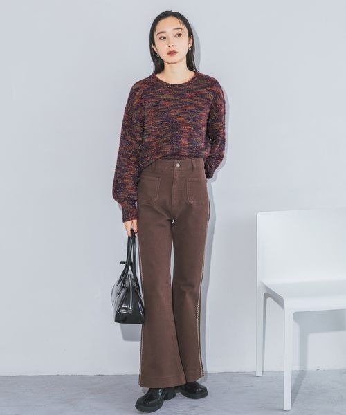 JEANASIS（ジーナシス）の「クロスシシュウフレアパンツ/150645