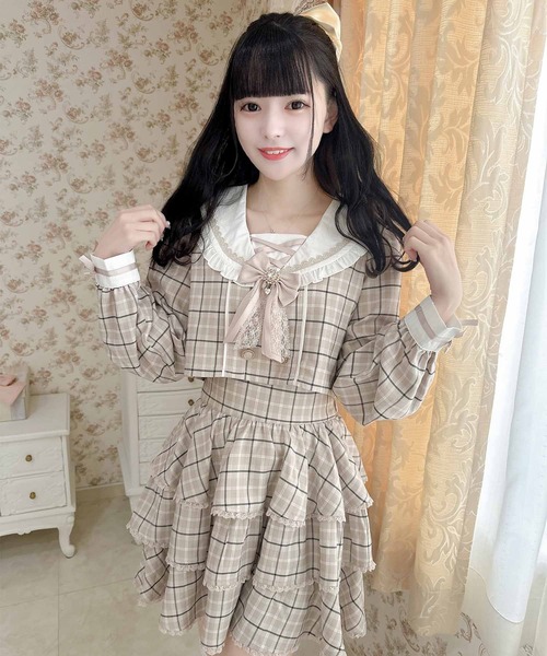 ROJITA(ロジータ)の「ティアードセーラーセットアップ(セットアップ・レディース・ベージュ/その他/ブラック/ブルー/ピンクベージュ・FREE)」の17枚目の写真