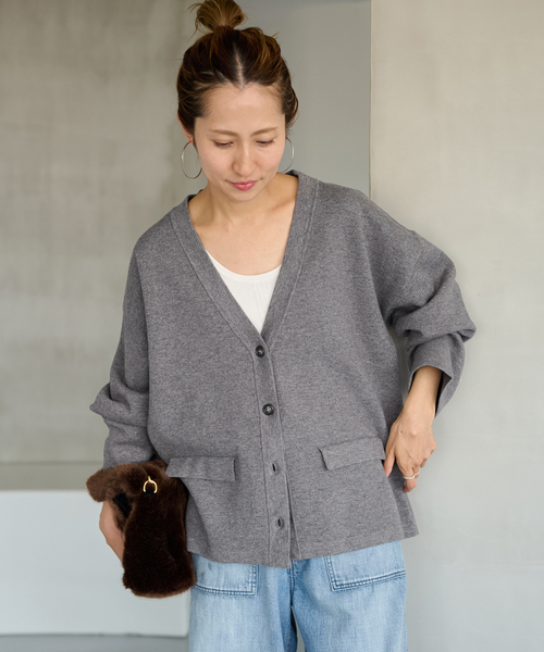 FRAMeWORK（フレームワーク）の「WO/CO 接結Vネックカーディガン