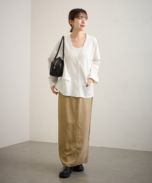 FRAMeWORK（フレームワーク）の「WO/CO 接結Vネックカーディガン 