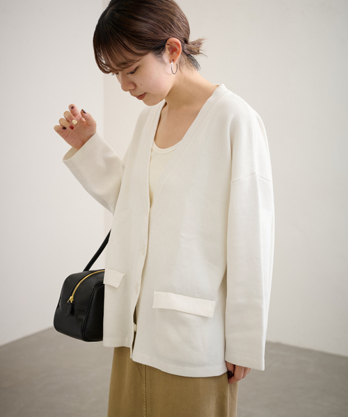 FRAMeWORK（フレームワーク）の「WO/CO 接結Vネックカーディガン