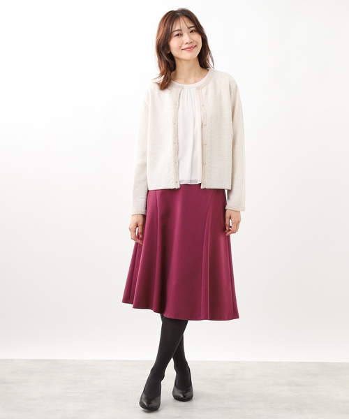 セール】ツイード風カーディガンジャケット（カーディガン/ボレロ