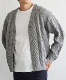 GOKU楽ニットケーブルカーディガン
