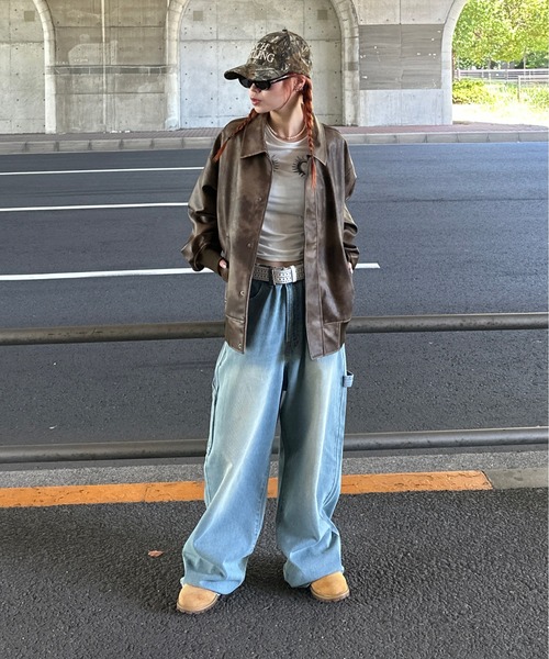 sedacle(セダクル)の「ウエスタンライクバック刺繍ペインターパンツ(デニムパンツ・メンズ・ブラック/ライトブルー・SMALL/MEDIUM/LARGE)」の19枚目の写真