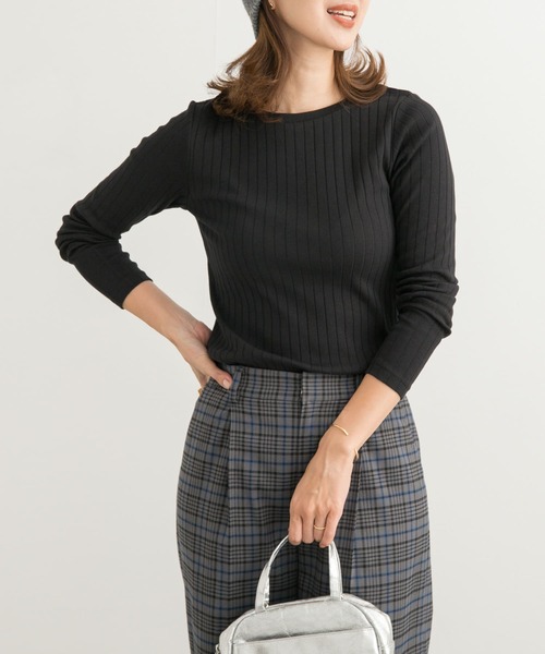 URBAN RESEARCH DOORS(アーバンリサーチドアーズ)の「針抜き長袖カットソー(Tシャツ/カットソー・レディース・ブラック系その他/アイボリー/ブラック/ゴールド・MEDIUM)」の19枚目の写真