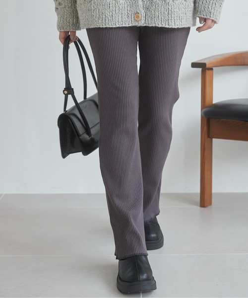 専用ページです セール】リブフレアレギンス スリットあり / スリットなし