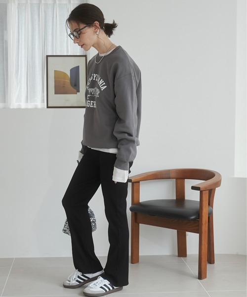 ANGIE（アンジー）の「リブフレアレギンス スリットあり / スリットなし（その他パンツ・レディース・グリーン系その他/ブラック/グレー系その他/カーキ/ブラック系その他/チャコールグレー・SMALL/MEDIUM）」の8枚目の写真