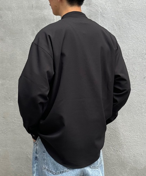 CIAOPANIC（チャオパニック）の「【ZOZO限定】チャイナオーバーシャツ（シャツ/ブラウス・メンズ・グレイッシュベージュ/ブラック/ダークブルー・XS/S/M/L/XL）」の8枚目の写真