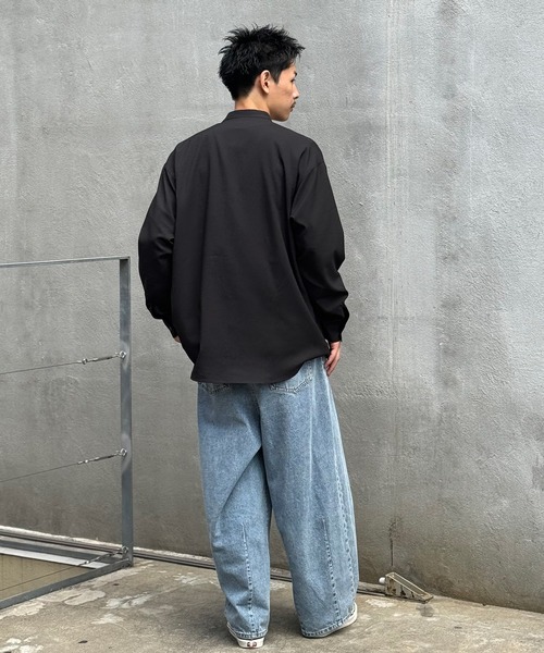 CIAOPANIC（チャオパニック）の「【ZOZO限定】チャイナオーバーシャツ（シャツ/ブラウス・メンズ・グレイッシュベージュ/ブラック/ダークブルー・XS/S/M/L/XL）」の12枚目の写真