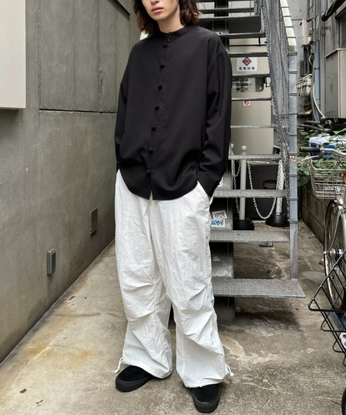 CIAOPANIC（チャオパニック）の「【ZOZO限定】チャイナオーバーシャツ（シャツ/ブラウス・メンズ・グレイッシュベージュ/ブラック/ダークブルー・XS/S/M/L/XL）」の15枚目の写真