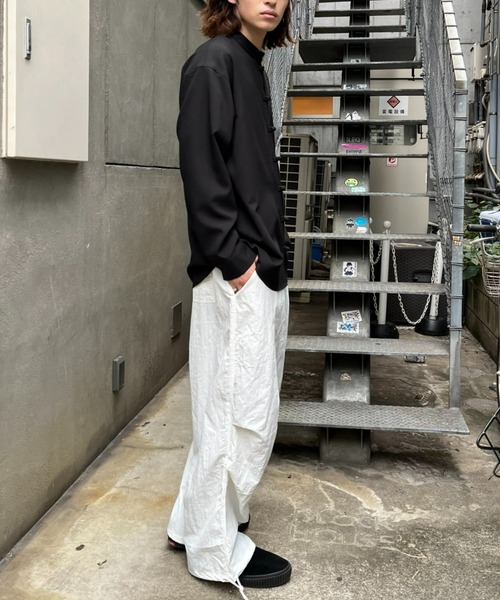 CIAOPANIC（チャオパニック）の「【ZOZO限定】チャイナオーバーシャツ（シャツ/ブラウス・メンズ・グレイッシュベージュ/ブラック/ダークブルー・XS/S/M/L/XL）」の16枚目の写真