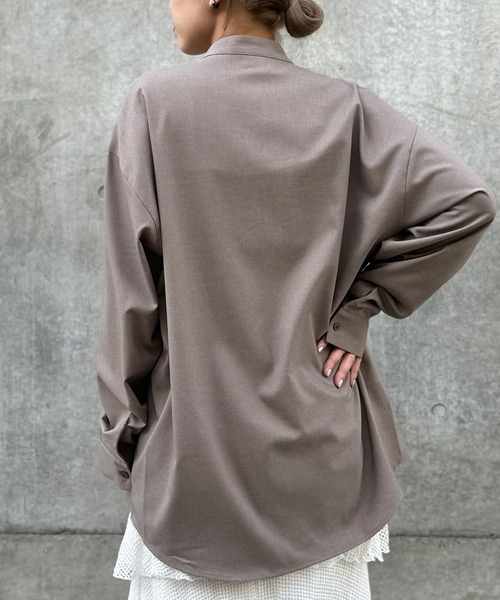 CIAOPANIC（チャオパニック）の「【ZOZO限定】チャイナオーバーシャツ（シャツ/ブラウス・メンズ・グレイッシュベージュ/ブラック/ダークブルー・XS/S/M/L/XL）」の19枚目の写真