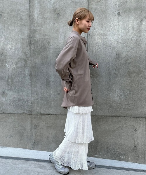 CIAOPANIC（チャオパニック）の「【ZOZO限定】チャイナオーバーシャツ（シャツ/ブラウス・メンズ・グレイッシュベージュ/ブラック/ダークブルー・XS/S/M/L/XL）」の22枚目の写真