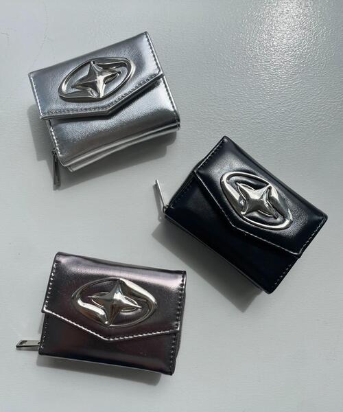 WEGO（ウィゴー）の「WEGO/BIGメタルパーツウォレット（財布・レディース・その他1/シルバー/ブラック/ブルー系その他/ブラック系その他・FREE）」の12枚目の写真