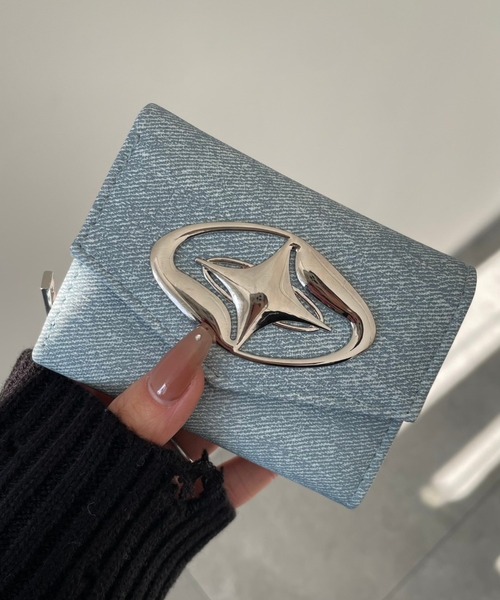 WEGO（ウィゴー）の「WEGO/BIGメタルパーツウォレット（財布・レディース・その他1/シルバー/ブラック/ブルー系その他/ブラック系その他・FREE）」の7枚目の写真