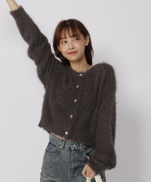 3.3 Field Trip （3.3フィールドトリップ）の「3.3 Field Trip／フェザーニットクルーカーディガン（カーディガン/ボレロ・レディース・チャコール/ブルー・FREE）」の9枚目の写真