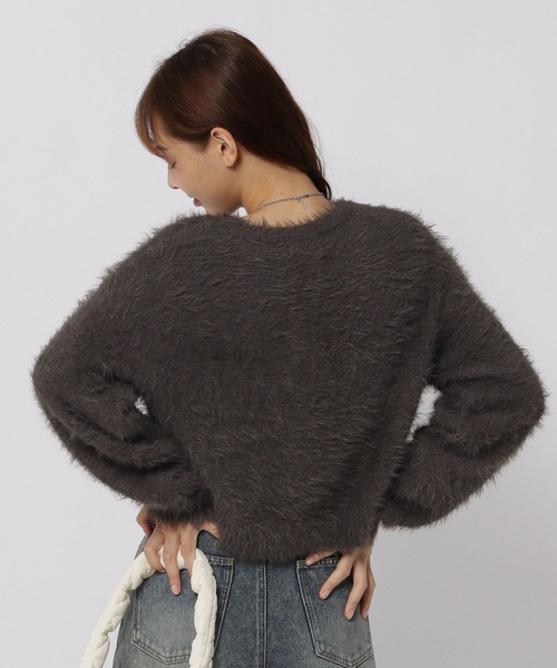 3.3 Field Trip （3.3フィールドトリップ）の「3.3 Field Trip／フェザーニットクルーカーディガン（カーディガン/ボレロ・レディース・チャコール/ブルー・FREE）」の12枚目の写真