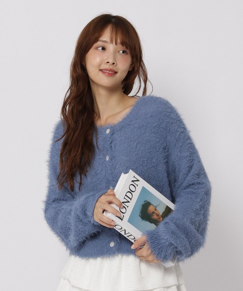 3.3 Field Trip （3.3フィールドトリップ）の「3.3 Field Trip／フェザーニットクルーカーディガン（カーディガン/ボレロ・レディース・チャコール/ブルー・FREE）」の15枚目の写真