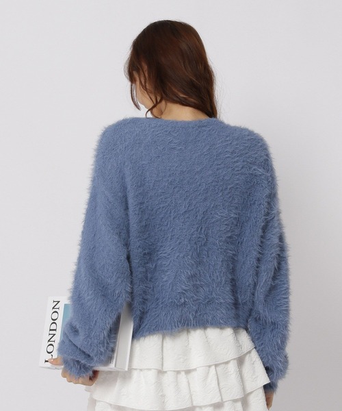 3.3 Field Trip （3.3フィールドトリップ）の「3.3 Field Trip／フェザーニットクルーカーディガン（カーディガン/ボレロ・レディース・チャコール/ブルー・FREE）」の18枚目の写真