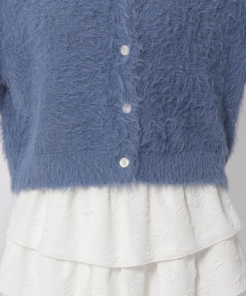 3.3 Field Trip （3.3フィールドトリップ）の「3.3 Field Trip／フェザーニットクルーカーディガン（カーディガン/ボレロ・レディース・チャコール/ブルー・FREE）」の19枚目の写真