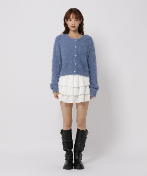 3.3 Field Trip （3.3フィールドトリップ）の「3.3 Field Trip／フェザーニットクルーカーディガン（カーディガン/ボレロ・レディース・チャコール/ブルー・FREE）」の20枚目の写真