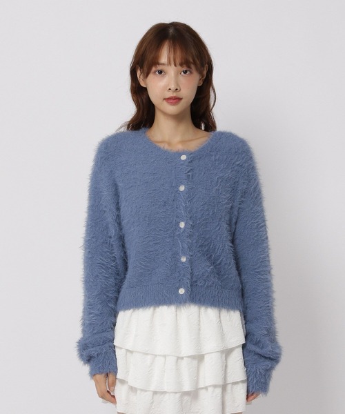 3.3 Field Trip （3.3フィールドトリップ）の「3.3 Field Trip／フェザーニットクルーカーディガン（カーディガン/ボレロ・レディース・チャコール/ブルー・FREE）」の21枚目の写真