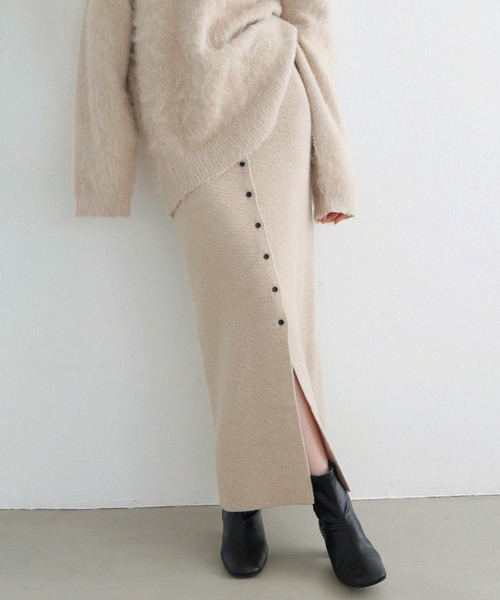 LIAN(リアン)の「2WAYニットスカートビスチェ(スカート・レディース・アイボリー/ブラック/グレー・FREE)」の2枚目の写真