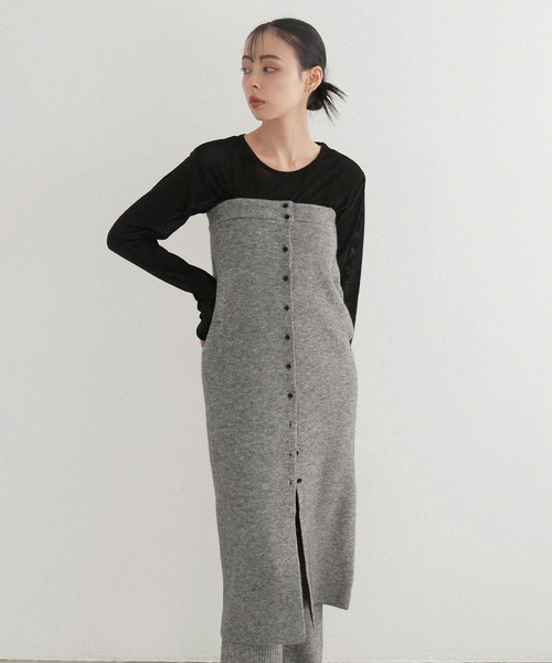 LIAN(リアン)の「2WAYニットスカートビスチェ(スカート・レディース・アイボリー/ブラック/グレー・FREE)」の8枚目の写真