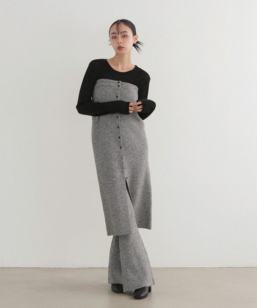 LIAN(リアン)の「2WAYニットスカートビスチェ(スカート・レディース・アイボリー/ブラック/グレー・FREE)」の9枚目の写真