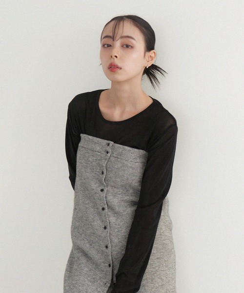 LIAN(リアン)の「2WAYニットスカートビスチェ(スカート・レディース・アイボリー/ブラック/グレー・FREE)」の14枚目の写真