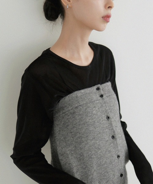 LIAN(リアン)の「2WAYニットスカートビスチェ(スカート・レディース・アイボリー/ブラック/グレー・FREE)」の15枚目の写真