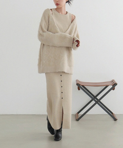 LIAN(リアン)の「2WAYニットスカートビスチェ(スカート・レディース・アイボリー/ブラック/グレー・FREE)」の19枚目の写真