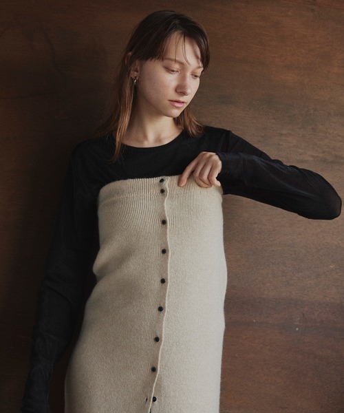 LIAN(リアン)の「2WAYニットスカートビスチェ(スカート・レディース・アイボリー/ブラック/グレー・FREE)」の6枚目の写真