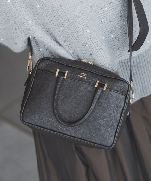 追加3》Manuel MILANO/マニュエルミラノ 別注 レザーバッグ MIDI