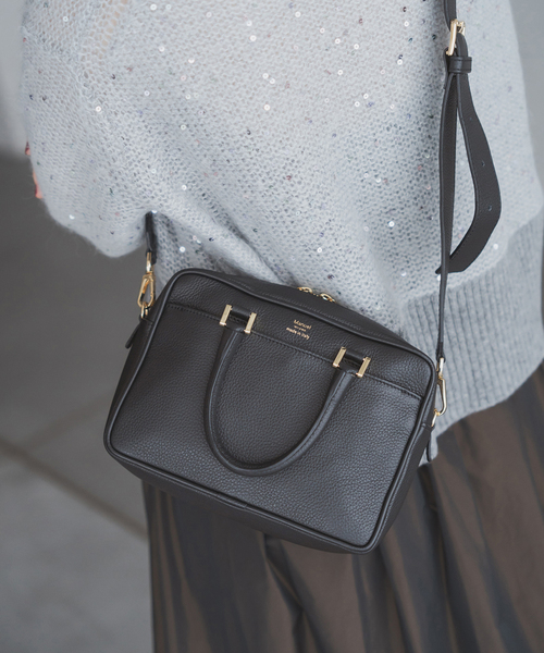 IENA マニュエルミラノ　別注　レザーバッグ　MIDI ブラック 追加3》Manuel MILANO/マニュエルミラノ 別注 レザーバッグ MIDI