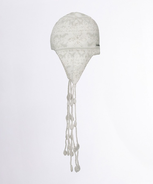 SCULPTOR(スカルプター)の「Sequin Nordic Earflap Beanie/シークインノルディックイヤーフラップビーニー(ニットキャップ/ビーニー・レディース・ダークパープル/ライトベージュ/ホワイト・FREE)」の11枚目の写真