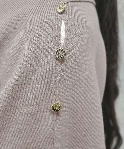 axes femme(アクシーズファム)の「2WAYケープ風ニットプルオーバー(ニット/セーター・レディース・ブラック/モカ/キナリ・FREE)」の6枚目の写真